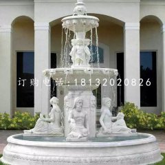 噴泉石雕，大理石人物噴泉雕塑