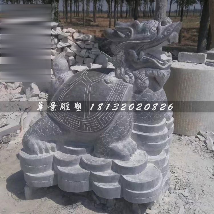 招財(cái)龍龜?shù)袼?，石雕龍? />
                    <div   id=