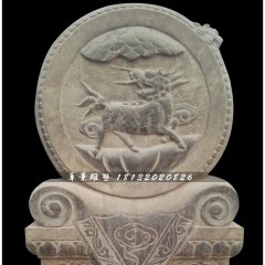 石雕門墩，仿古石墩