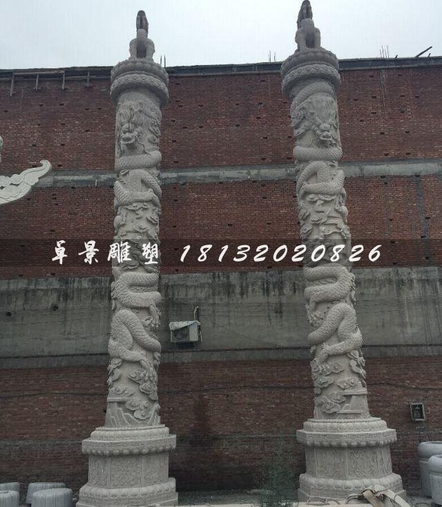 龍柱石雕，華表石雕，廣場柱子雕塑