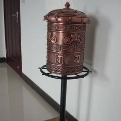 轉經(jīng)筒銅雕，鑄銅轉經(jīng)筒雕塑