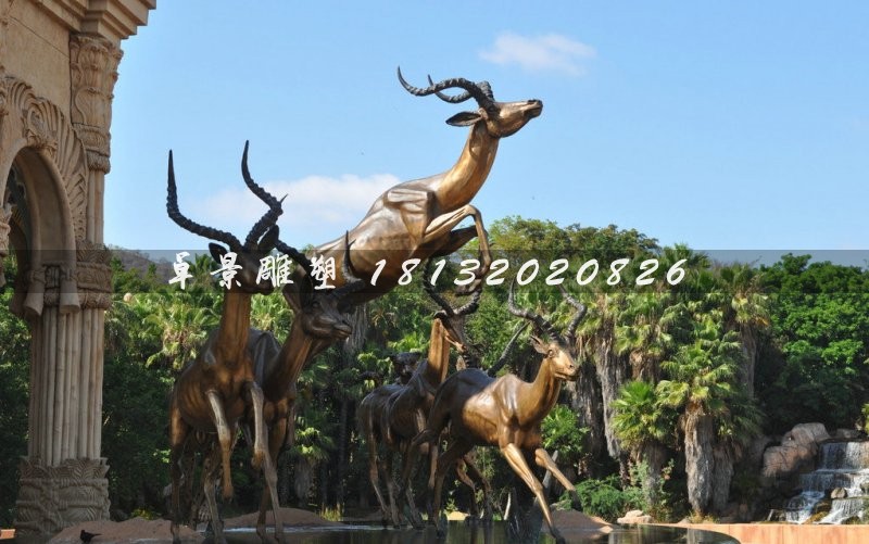 羚羊銅雕,景觀動(dòng)物雕塑