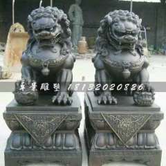 北京獅子雕塑，看門獅銅雕