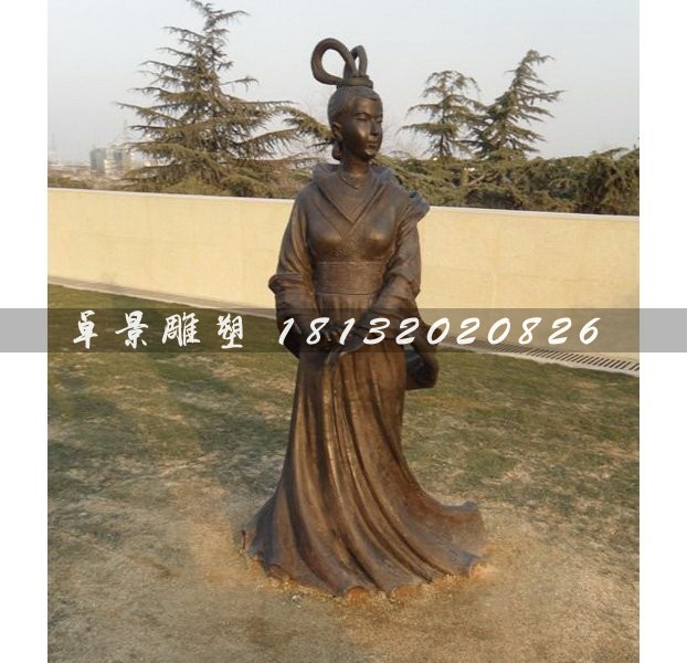 古代美女銅雕，廣場(chǎng)古人雕塑