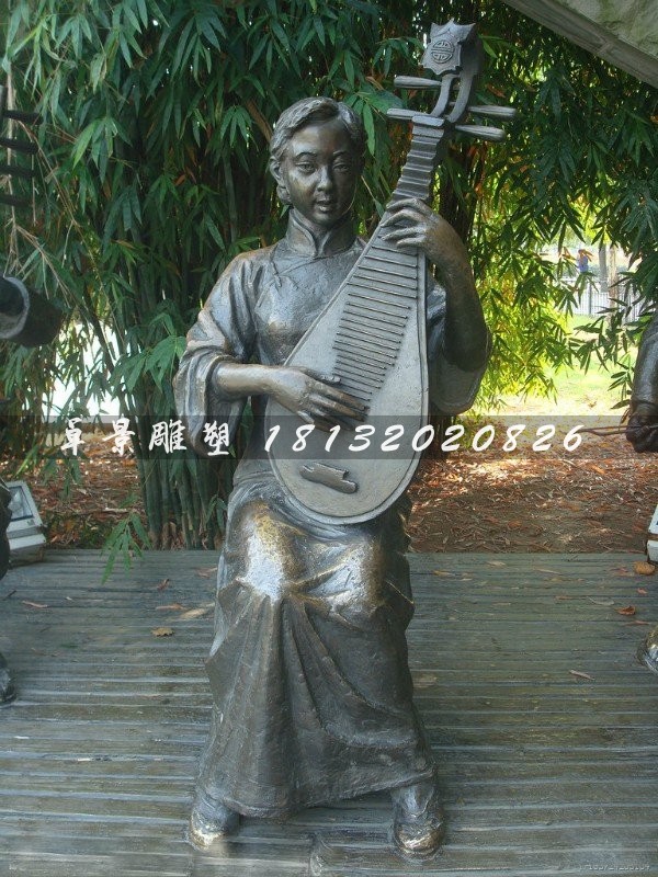 美女銅雕，公園人物銅雕
