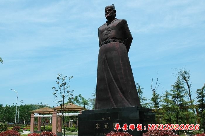 朱元璋銅雕，古代皇帝銅雕