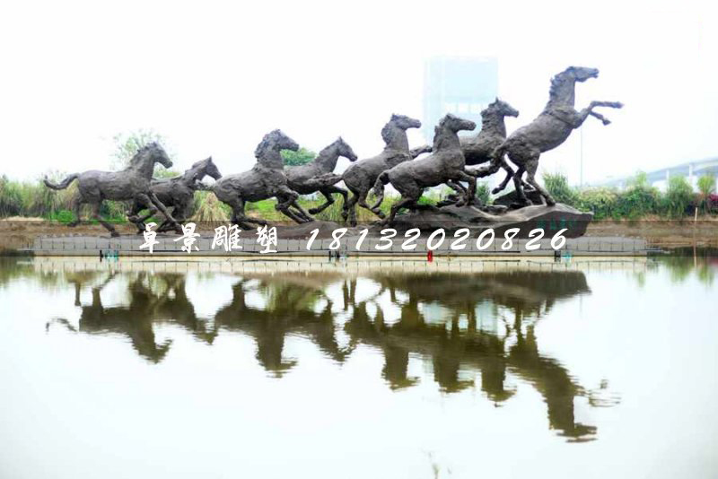 群馬銅雕，公園奔馬銅雕