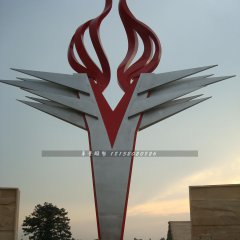 不銹鋼火炬雕塑，廣場不銹鋼雕塑