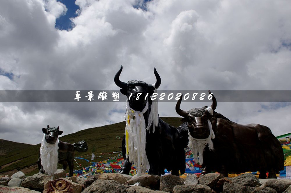 不銹鋼牦牛雕塑，不銹鋼草原雕塑