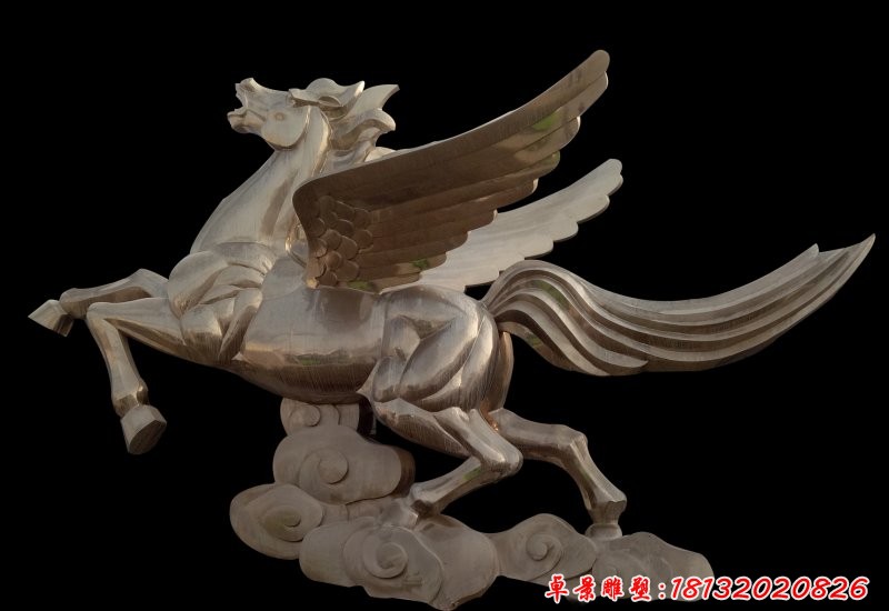 馬踏祥云雕塑，不銹鋼馬雕塑