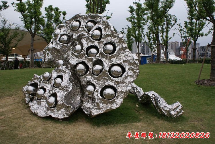 不銹鋼蓮蓬雕塑，公園不銹鋼雕塑
