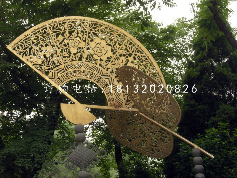 不銹鋼扇子雕塑，公園景觀不銹鋼雕塑