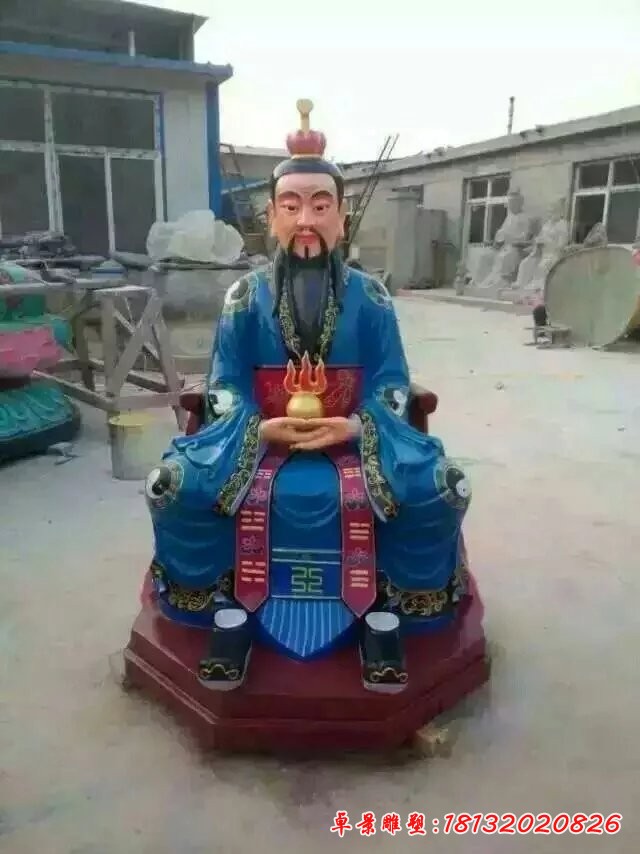 玻璃鋼鎮(zhèn)元子雕塑，玻璃鋼神仙雕塑