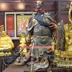 玻璃鋼關(guān)公雕塑，玻璃鋼人物雕塑