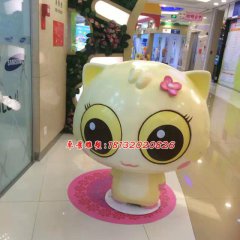 玻璃鋼大眼貓雕塑，玻璃鋼卡通雕塑