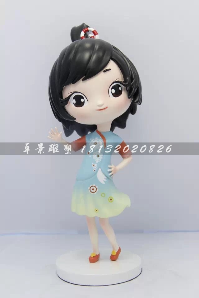 玻璃鋼美少女雕塑，玻璃鋼人物雕塑