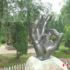 玻璃鋼ok手勢雕塑，景觀玻璃鋼雕塑