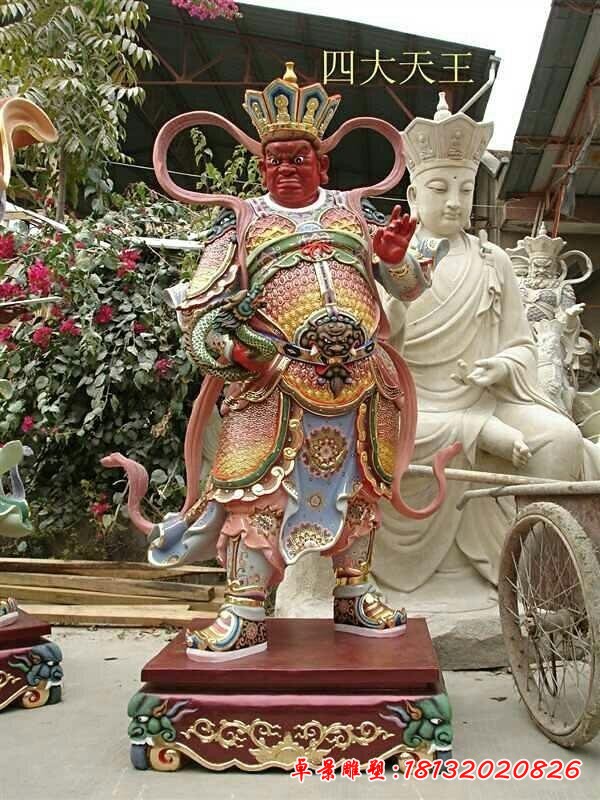廣目天王雕塑，玻璃鋼神仙雕塑