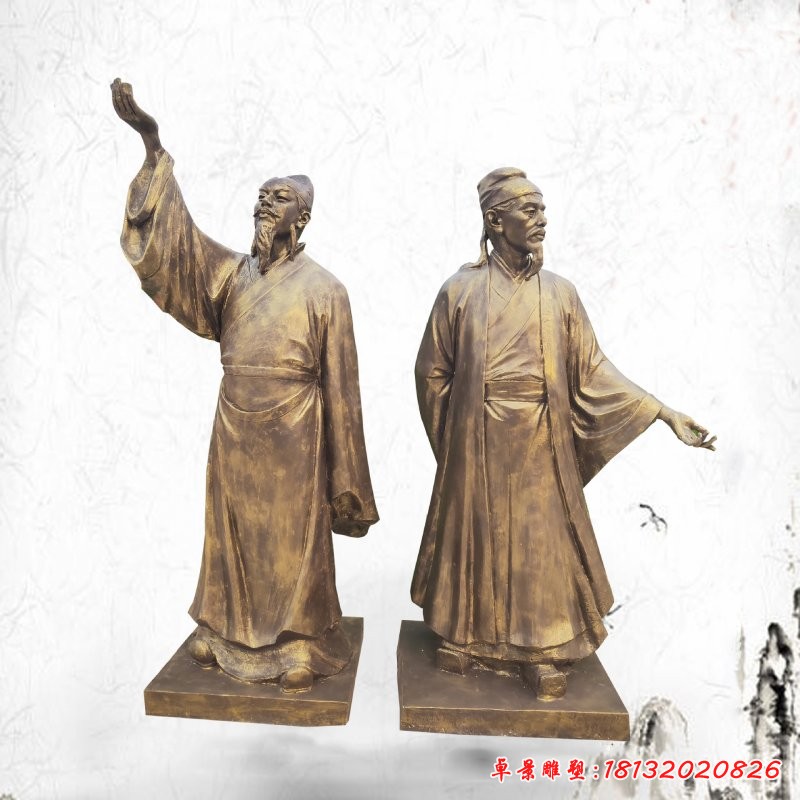 詩仙李白雕塑，玻璃鋼人物雕塑