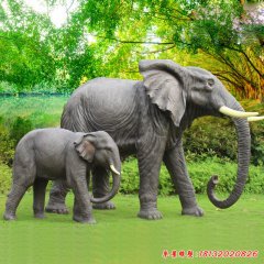 大象雕塑，玻璃鋼仿真動物雕塑