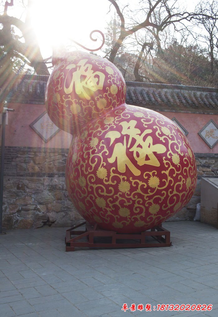 廣場葫蘆雕塑，玻璃鋼彩繪雕塑