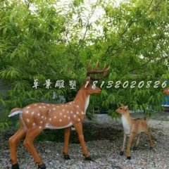 玻璃鋼鹿雕塑，仿真動(dòng)物雕塑
