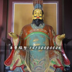 劉秀雕塑，玻璃鋼漢代皇帝雕塑