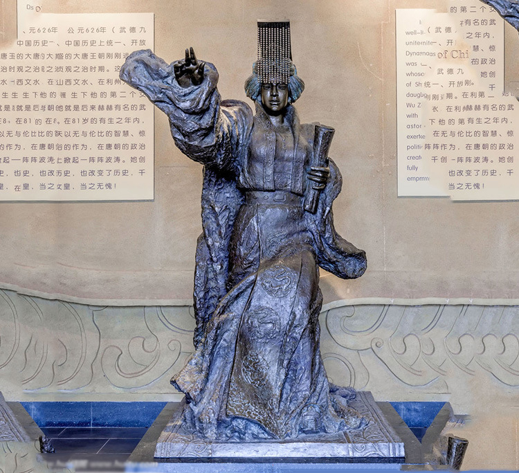 武則天雕塑，玻璃鋼古代人物雕塑