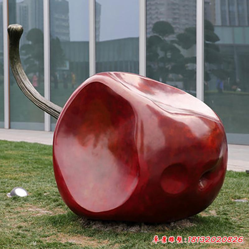 不銹鋼蘋(píng)果雕塑 廣場(chǎng)水果雕塑 (3)