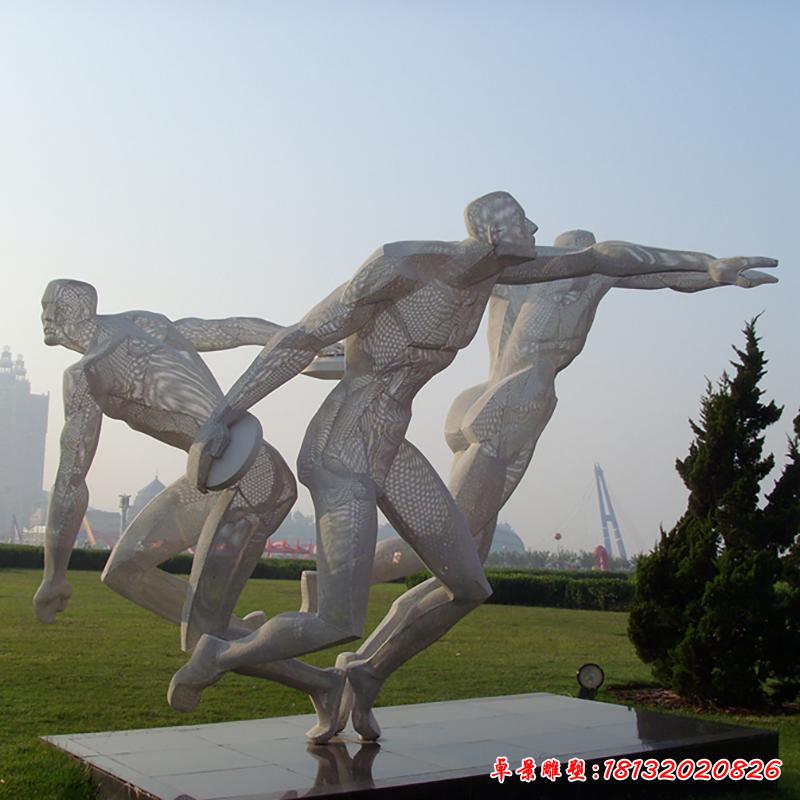 不銹鋼運(yùn)動人物 公園人物雕塑 (1)