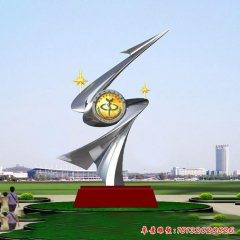 校園不銹鋼?；粘橄箫w躍雕塑