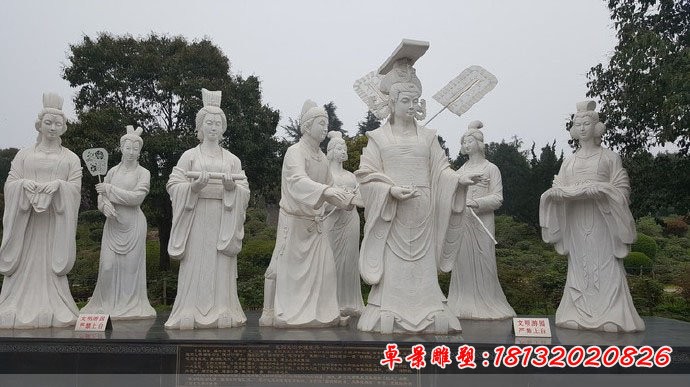 景區(qū)漢白玉武則天石雕