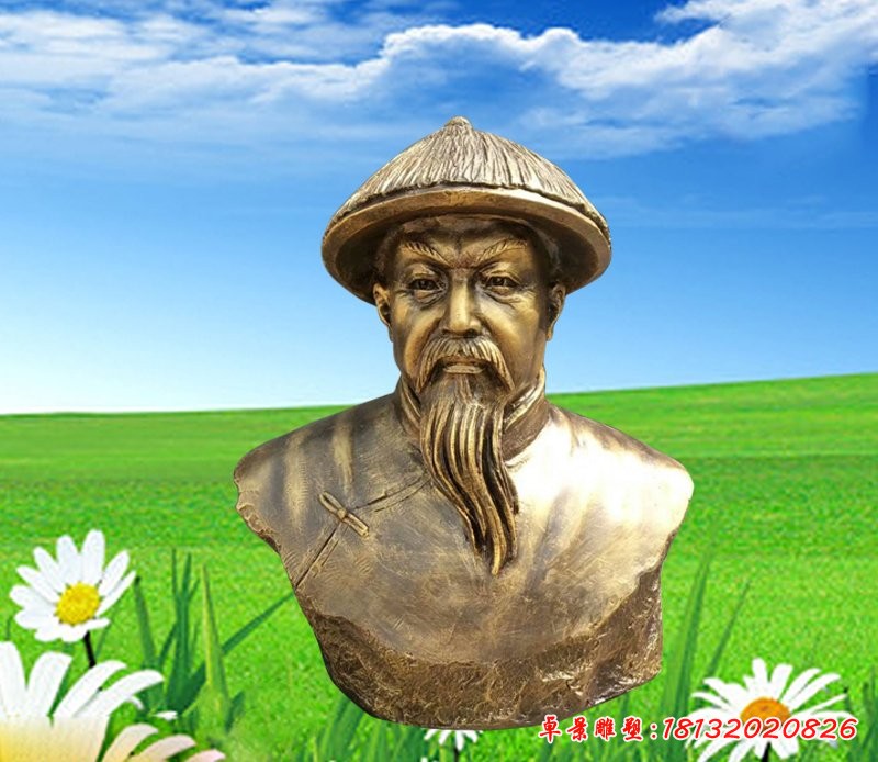 林則徐胸像銅雕，清朝名人銅雕