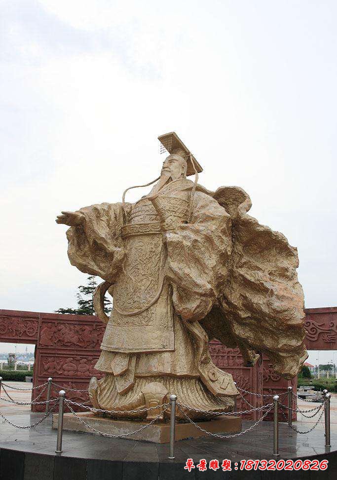 秦始皇銅雕，廣場古代皇帝銅雕