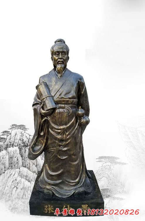 玻璃鋼仿銅名醫(yī)張仲景雕塑