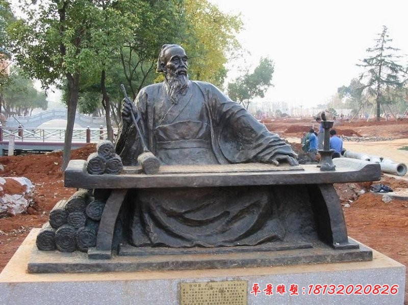 張仲景銅雕，古代名人銅雕
