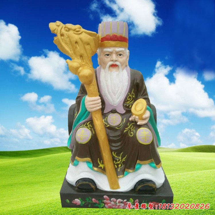 玻璃鋼土地公繪神像雕塑
