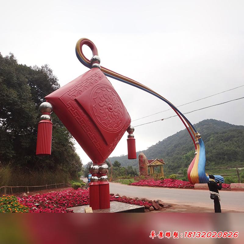 不銹鋼景區(qū)拱門雕塑