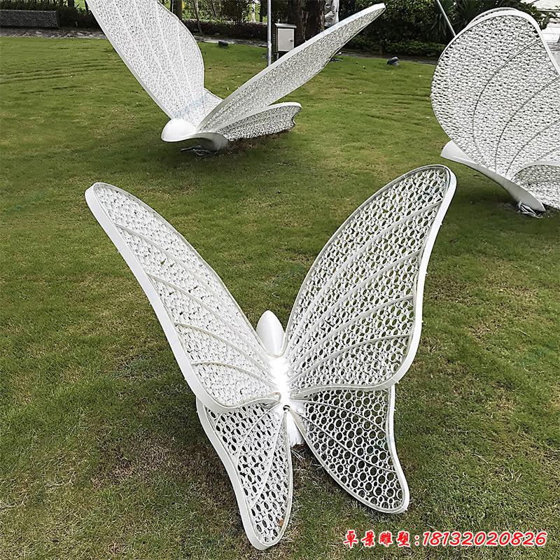 不銹鋼花園鏤空動(dòng)物蝴蝶雕塑