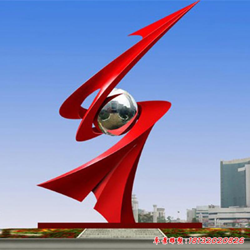不銹鋼廣場(chǎng)展望未來(lái)標(biāo)志雕塑