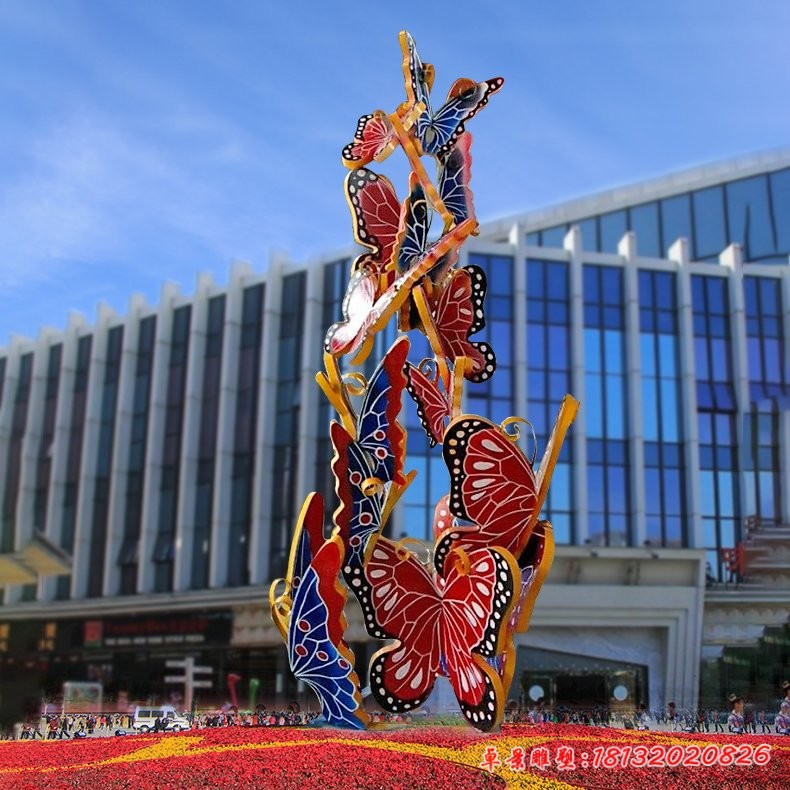 不銹鋼廣場(chǎng)蝴蝶雕塑
