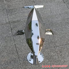 廣場不銹鋼海豚動(dòng)物雕塑