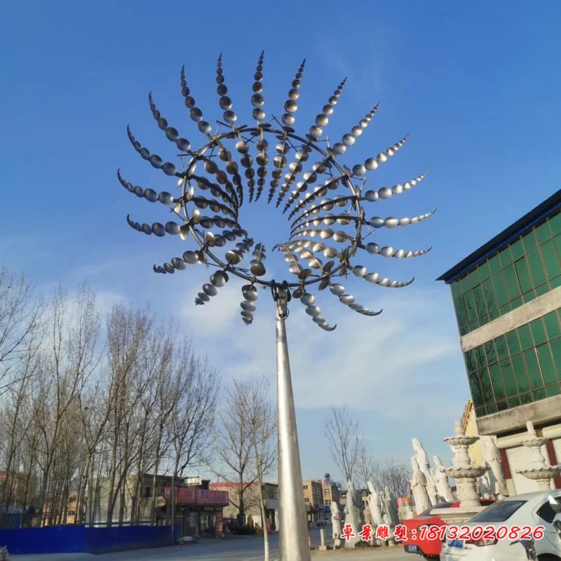 不銹鋼抽象太陽(yáng)花雕塑 (4)