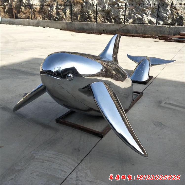 不銹鋼動(dòng)物鯨魚雕塑