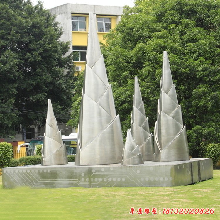 不銹鋼竹筍雕塑 不銹鋼公園景觀雕塑(1)