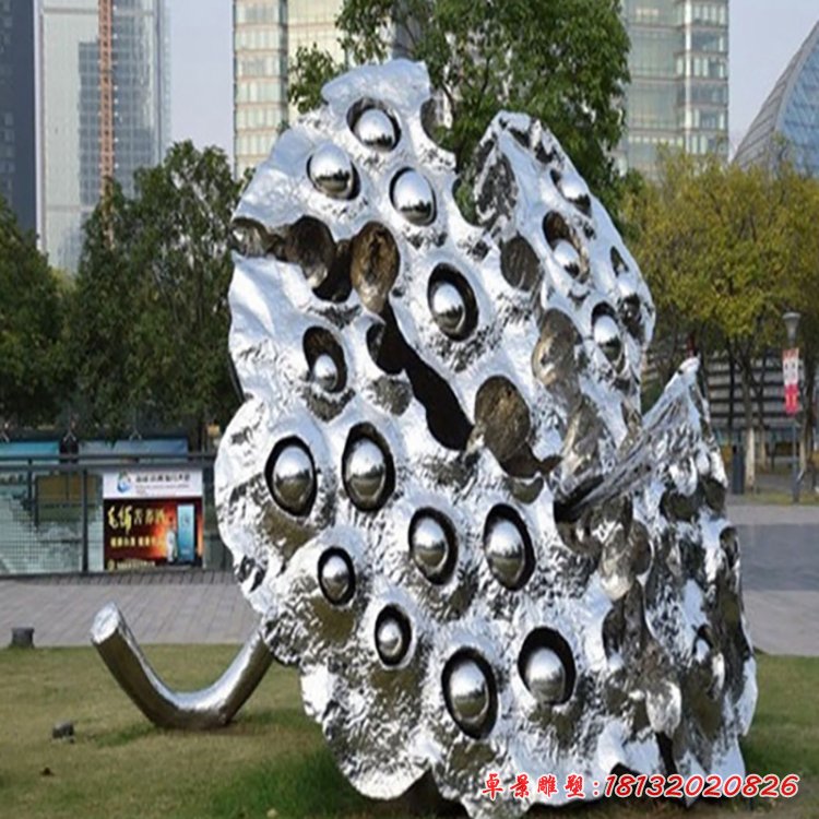 景區(qū)蓮蓬不銹鋼雕塑