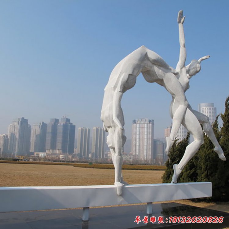 廣場(chǎng)體操運(yùn)動(dòng)人物不銹鋼雕塑