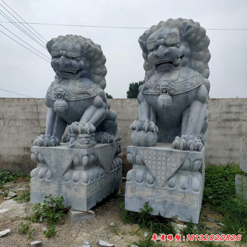 石雕仿古獅子門(mén)墩