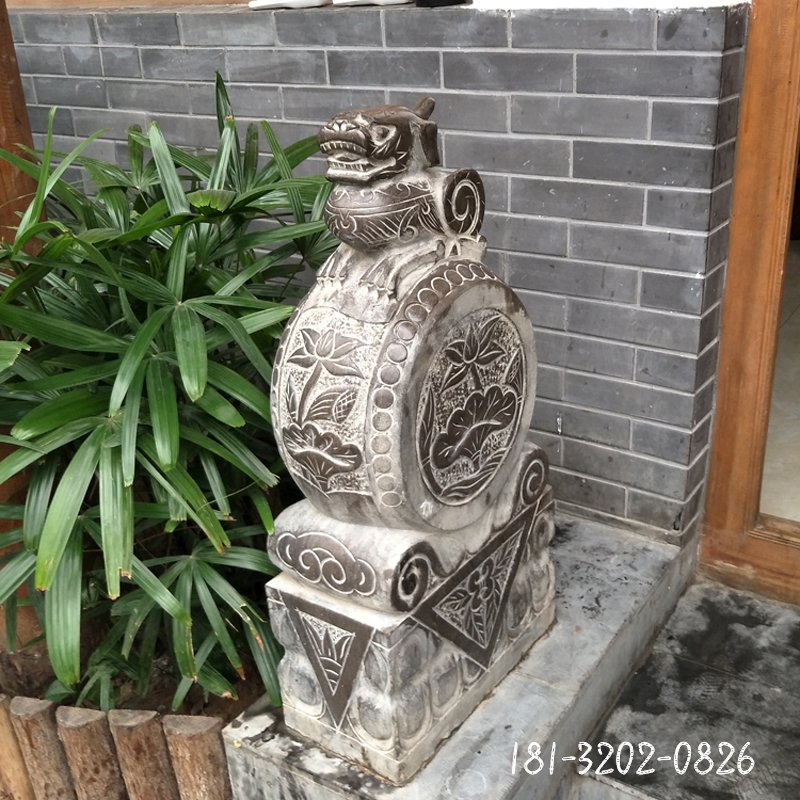 抱鼓石，獅子石門墩 (1)