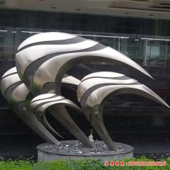 不銹鋼抽象魚(yú)雕塑